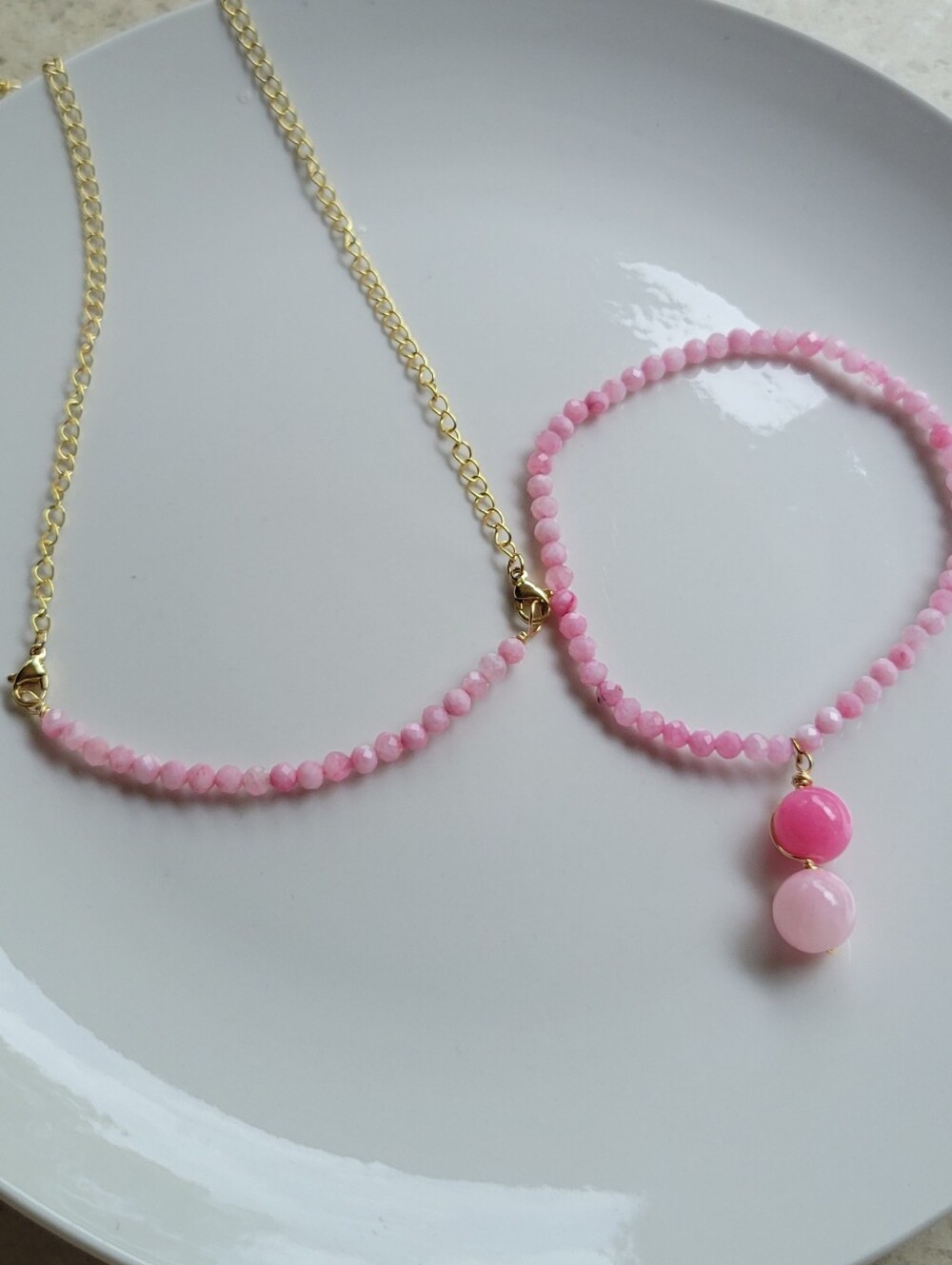 Pink Jade Matching Set